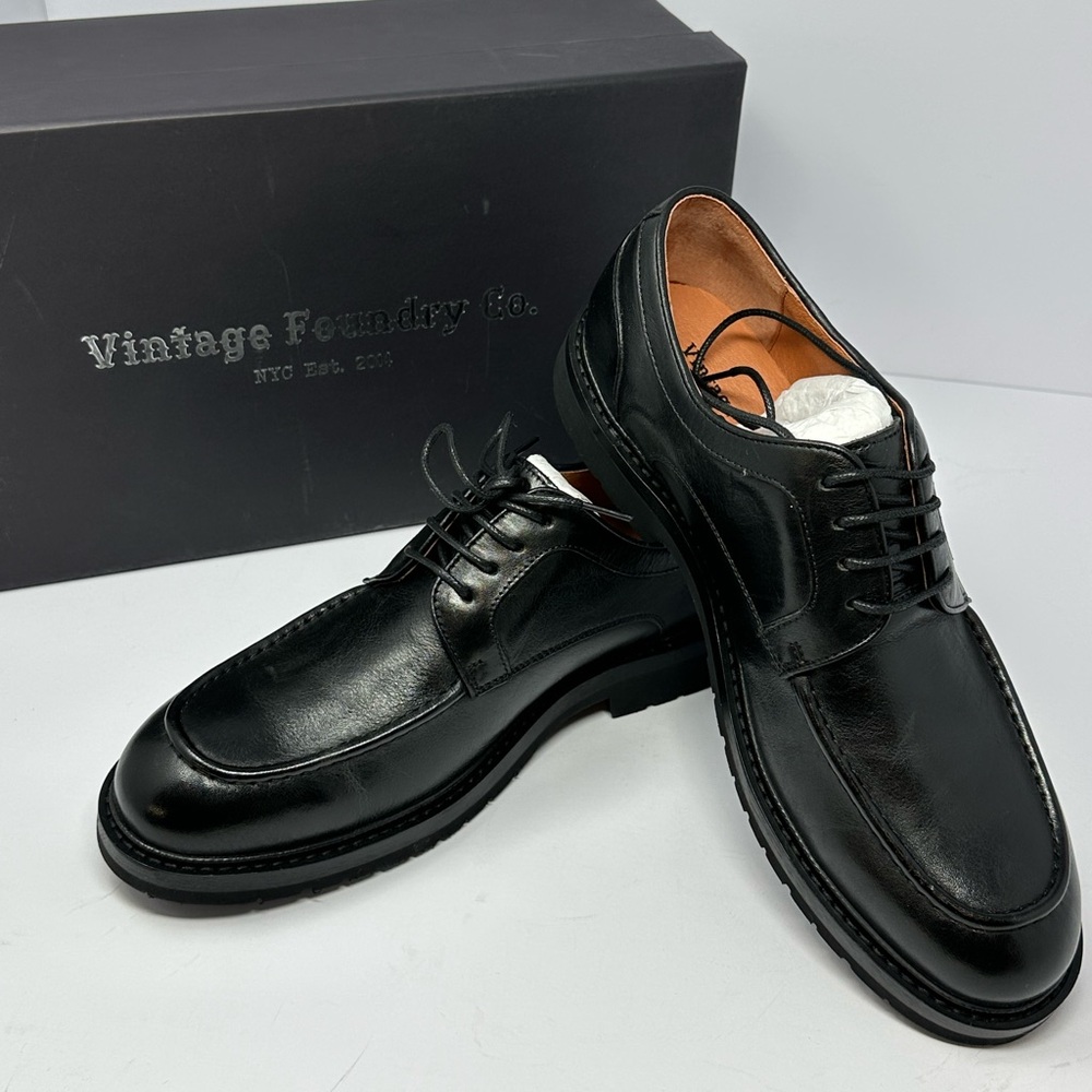 NEW!! Vintage Foundry Co. Mens Sz 10.5 Lior Black Oxford Shoes $129. NEW In Box!
